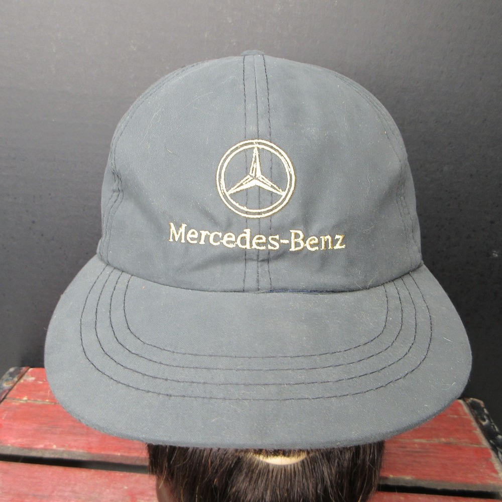 Mercedes-Benz Yupoong Baseball Cap Hat Charcoal Gray Gold Logo Adjustable One